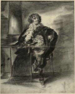 En man i 1600-talsdräkt av Unknown artist