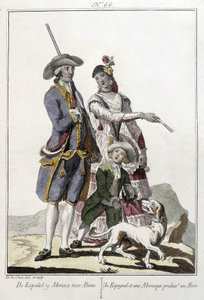 En spanjor och en mor föder en alvin - gravyr av Unknown artist