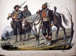 Ett gäng rånare från Kalabrien (Italien). av Unknown artist