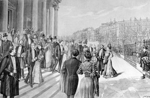 Ett fantastiskt bröllop på Madeleine i Paris. av Unknown artist