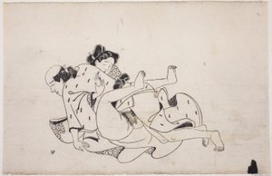 Ett blad från ett shunga-album av Unknown artist