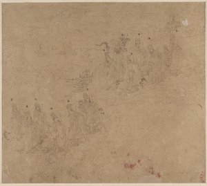 Album med daoistiska och buddhistiska teman: Procession of Daoist Deities: Leaf 25 av Unknown artist