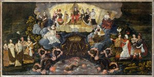 Allegori vid Dauphins bröllop med Marie-Anne av Bayern, 7 mars av Unknown artist