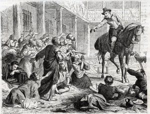 Alphonse (Alfonso Gieronimo) av Ornano 1548-1610 under pesten i Bordeaux 1604 - gravyr av 1860 av Unknown artist