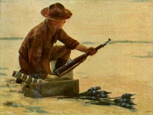 Amerikansk infanterist med gevärsgranater av Unknown artist