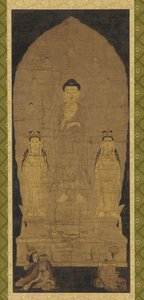 Amitabha-triaden av Unknown artist