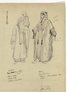 Arabisk man, kvinna och barn av Unknown artist