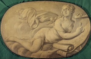Arkitektur (allegori, dekorationsmålning för Hôtel La Rivière sedan Canillac av Unknown artist