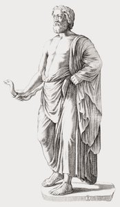 Asclepius. Porträtt. av Unknown artist