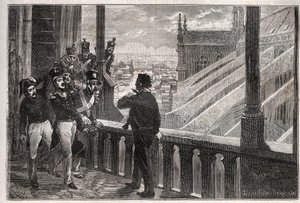 Attacker mot Louis-Philippe I - Konspirationen av Towers of Notre-Dame (Konspiration) den 4 januari av Unknown artist