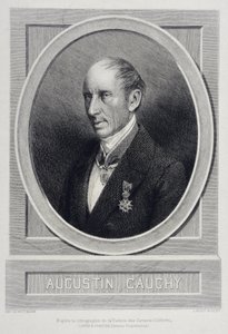 Augustin Louis Cauchy 1789-1857 Engelsk matematiker - gravyr av Unknown artist