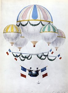 Ballongflottilj av Eugène Godard (1827 - 1890). av Unknown artist