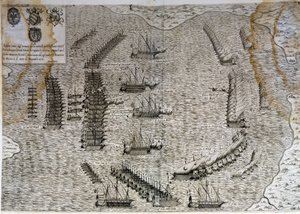 Slaget vid Lepante (Lepanto) av Unknown artist