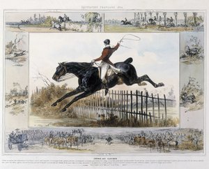 Klocktornslopp i "" Pittoresk historia om forntida och modern ridning"" av Charles Aubry av Unknown artist
