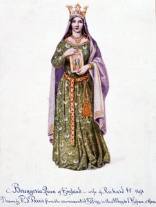 Berengaria av Navarra fru till Richard I av England - Berangere av Navarra - Berengere, drottning av England, fru till Richard I 1191 av Unknown artist