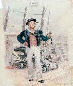 Båtsman, ca 1820 (färglitografi) av Unknown artist