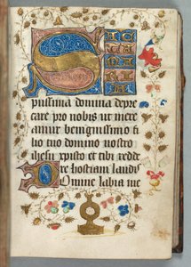 Tidsbok (Användning av Metz): Fol. 27r, Dekorerade initialer av Unknown artist
