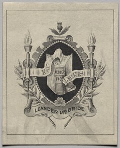 Bokskylt: Leander McBride av Unknown artist