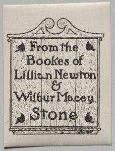 Bokskylt: Lillian Newton och Wilbur Macey Stone av Unknown artist