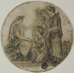 Britannia delar ut medborgarkronor av Unknown artist