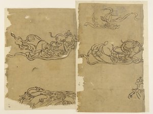 Buddhistisk ängel - Apsaras av Unknown artist