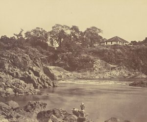Bungalow vid Marble Rocks. Nerbudda av Unknown artist