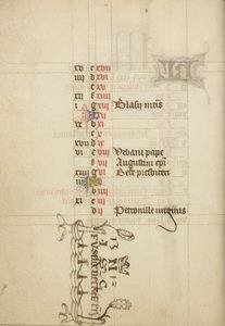 Kalender-sida av Unknown artist