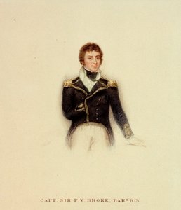 Kapten P.V. Broke, Royal Navy, början av 1800-talet (kolorerad gravyr) av Unknown artist