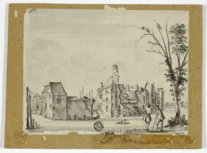 Slott vid floden av Unknown artist