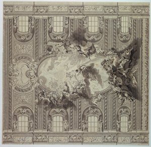 Tak i Gesù-kyrkan, Rom, Italien av Unknown artist