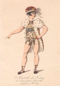 Karaktärer från en tysk produktion av Macbeth (en av sex etsningar) av Unknown artist