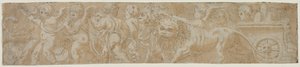 Chariot Drawn by Lions with Amorini (recto) av Unknown artist