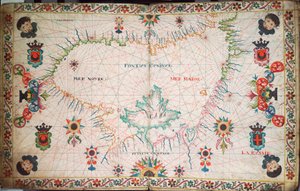 Karta över Svarta havet, ca 1600 (manuskript) av Unknown artist