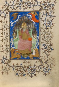 Kristus i majestät omgiven av symbolerna för de fyra evangelisterna av Unknown artist
