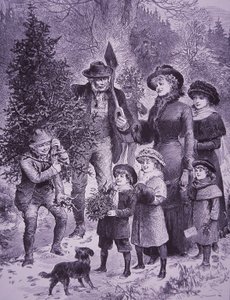 Julgranssäljare (gravyr) av Unknown artist