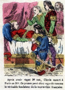 Clovis på sin dödsbädd 511. av Unknown artist