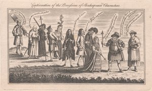 Fortsättning på processionen av Shakespeares karaktärer av Unknown artist