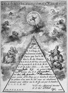 Sammankallande av ett rosenkors (faksimil) - Frankrike av Unknown artist