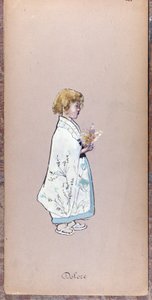 Kostym av Il Bambino (Il Dolore) för skapandet av Madame Butterfly av Giacomo Puccini 1904. Samling av Museo della Scala i Milano. av Unknown artist