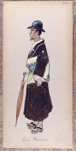 Kostym för en karaktär från kören i operan "Madame Butterfly" av Giacomo Puccini 1904, samling på Museo della Scala i Milano. av Unknown artist