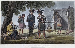 Dräkter av domicilierade indianer i Nordamerika, av Heriot, George (1766-1844) av Unknown artist