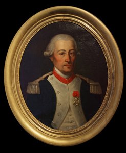 Greve Laurent de Migot, överstelöjtnant för Artois-drakarnas regemente, sent 1700-tal (olja på duk) av Unknown artist