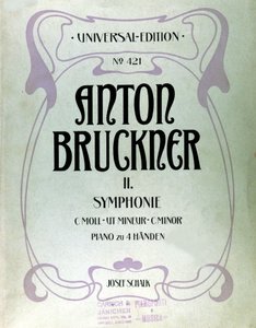 Omslag till partituret till den andra c-mollsymfonin av Anton Bruckner av Unknown artist