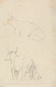 Kor och Milkmaid av Unknown artist