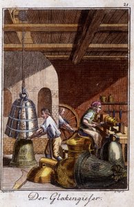 Hantverk: klockmakaren i sin verkstad. I "" Omfattande beskrivning av konsthantverk och workshops för ungdomar"" av Johan Peter Vue. Ed. Nürnberg, Weigel och Schneider av Unknown artist