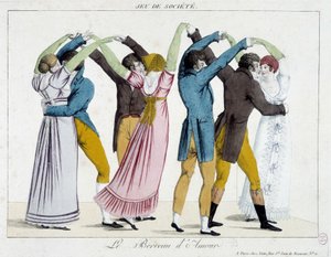 Dansrörelse kallad "The Cradle of Love", tidigt 1800-tal av Unknown artist