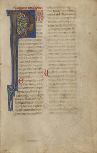 Dekorerad initial P av Unknown artist
