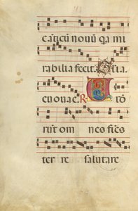 Dekorerat Initial V av Unknown artist