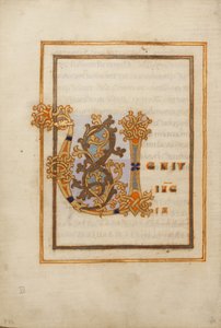 Dekorerat Initial V av Unknown artist