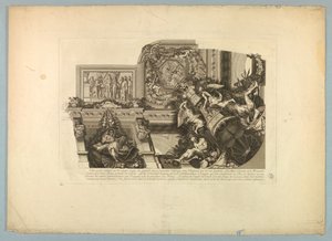 Dekorationer av Lebrun och Mignard på slottet i Versailles av Unknown artist